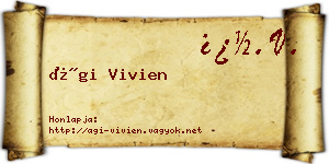 Ági Vivien névjegykártya